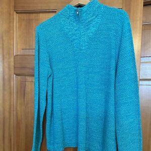 Land's End 100% Cotton Half Zip Sweater